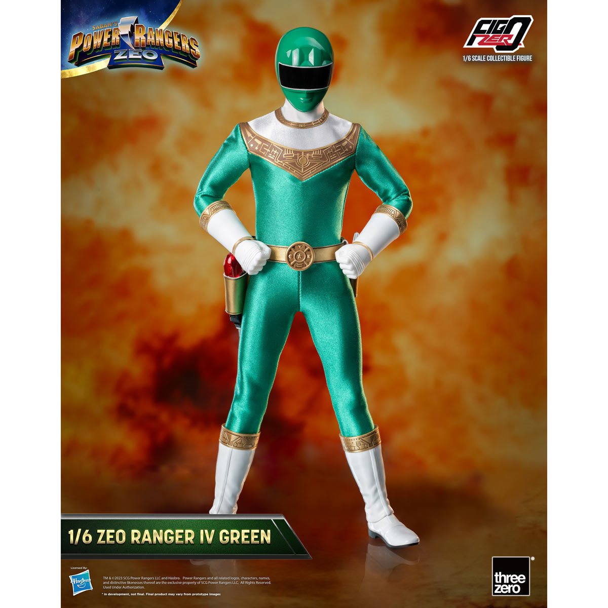 Power Rangers Zeo Green Zeo Ranger IV FigZero 1:6 Scale Action Figure