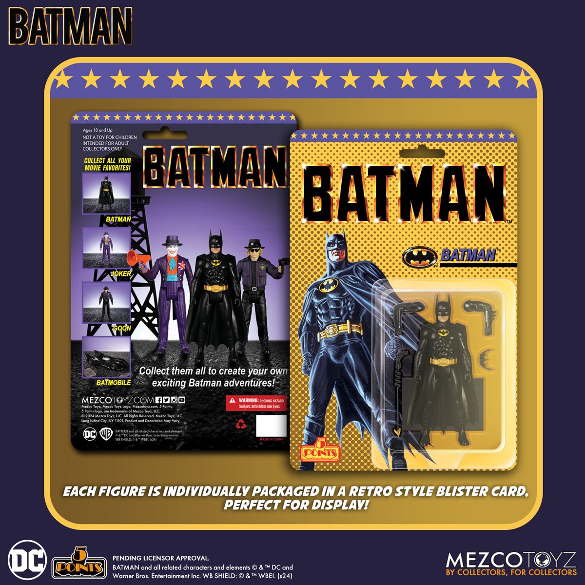 Batman 1989 5 Points Action Figure Set of 3