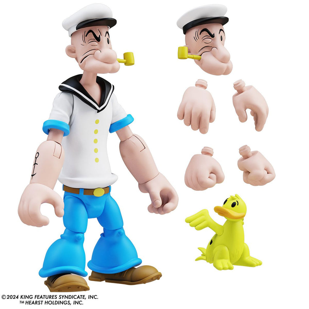 Popeye Classics Wave 3 Popeye 1st Appearance White Shirt Action Figure