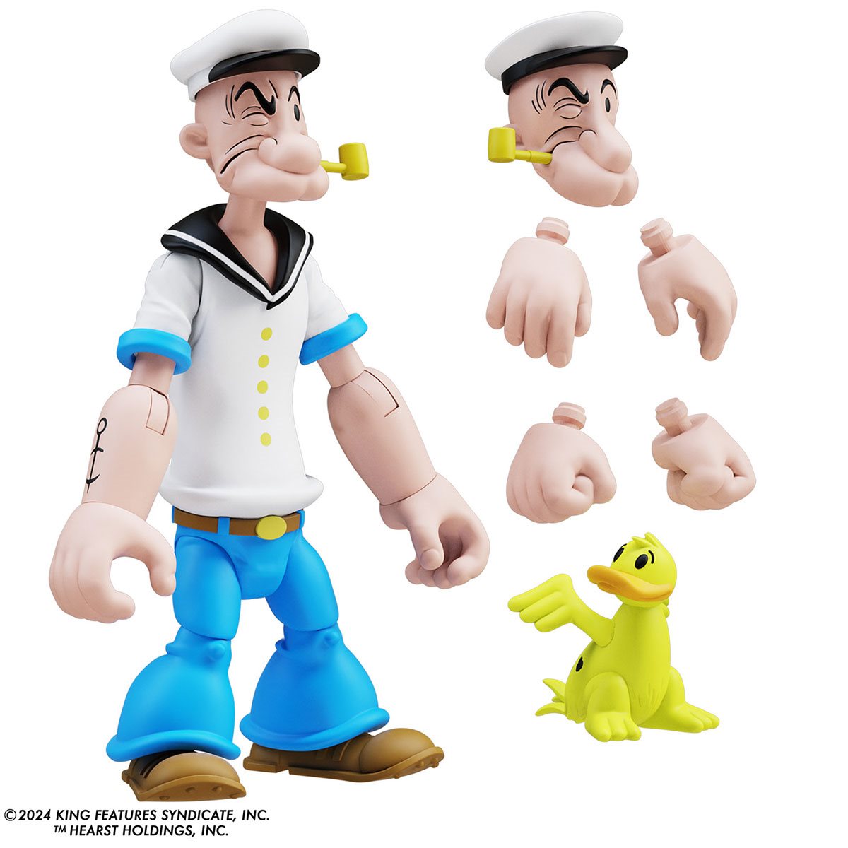 Popeye Classics Wave 3 Popeye 1st Appearance White Shirt Action Figure