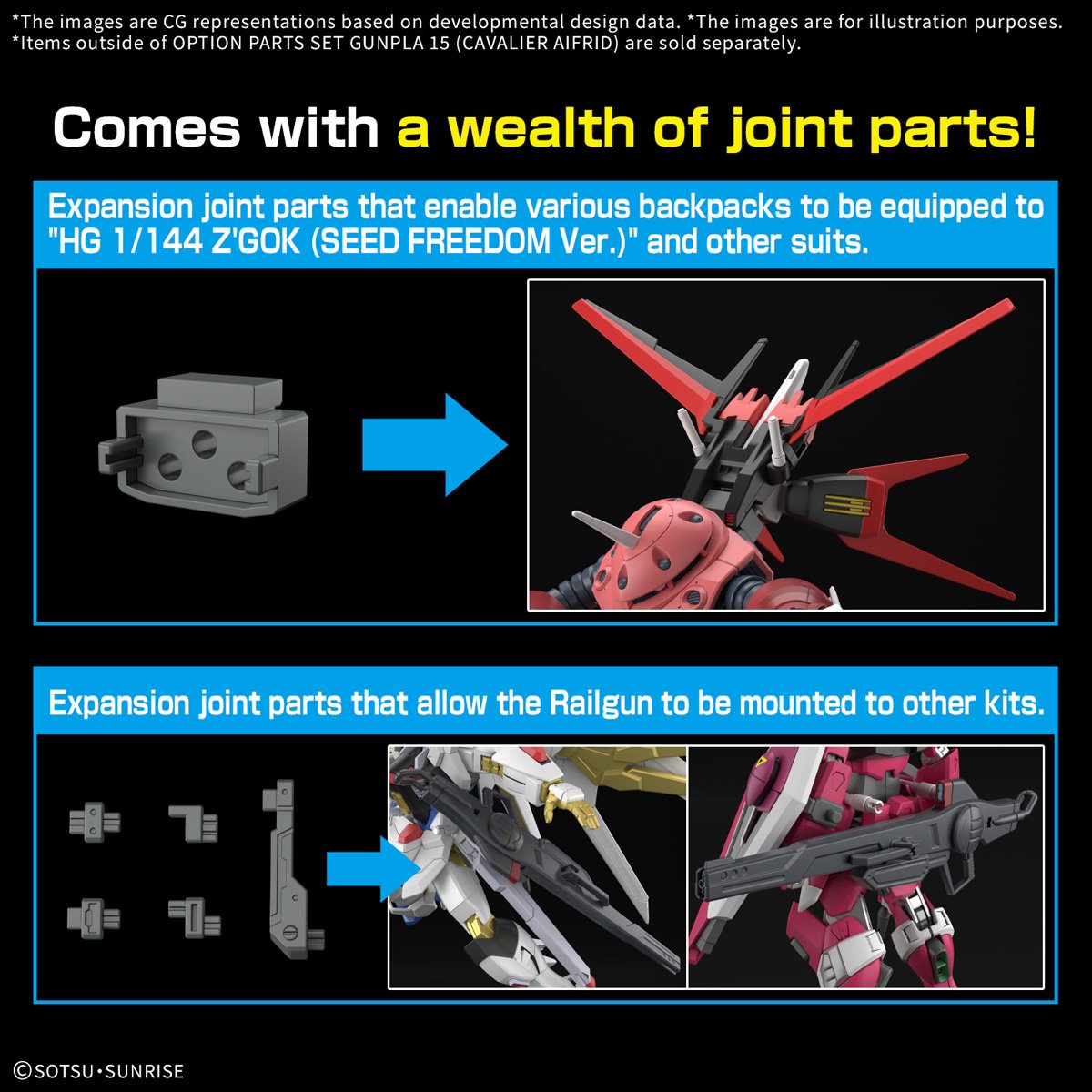 Mobile Suit Gundam Seed Freedom Option Parts Set Gunpla 15 Cavalier Aifrid 1:144 Scale Model Kit