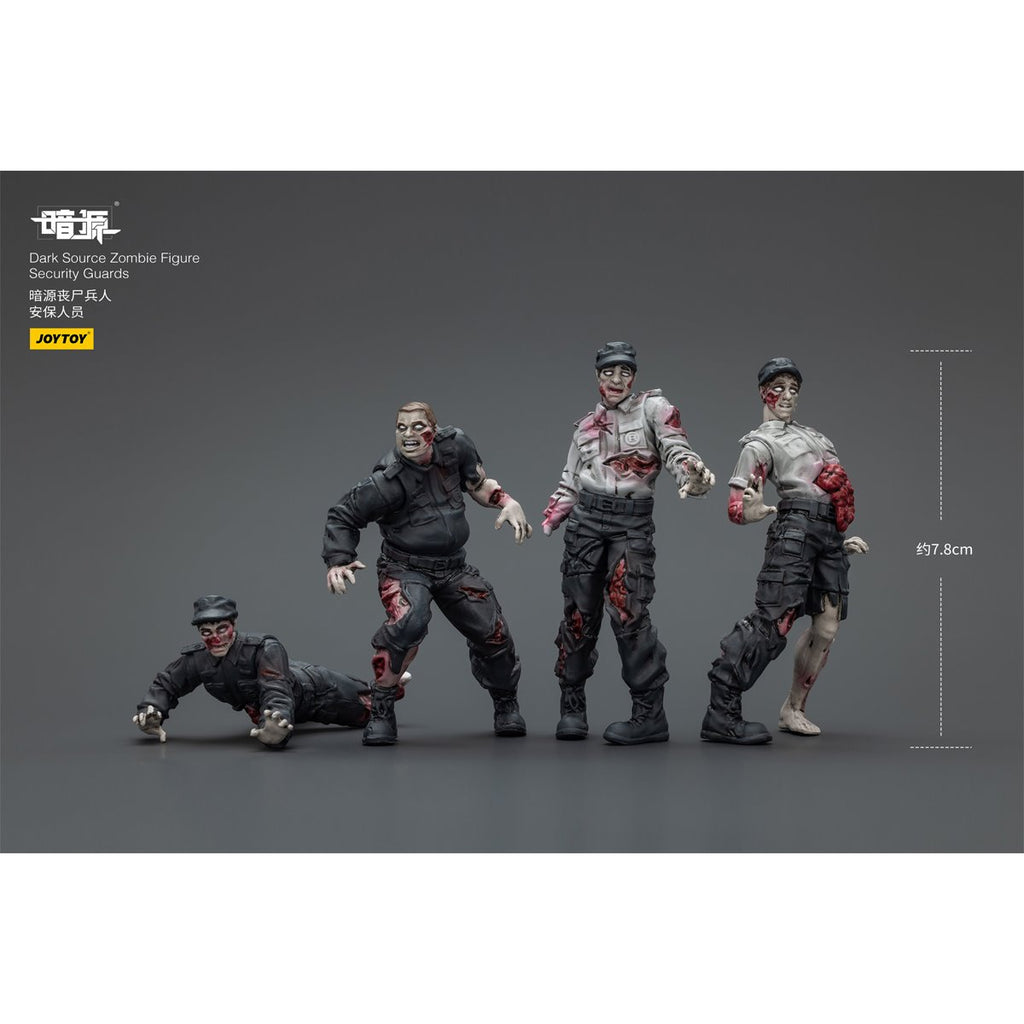 Joy Toy Dark Source Zombie Security Guard 1:25 Scale Action Figure 4-Pack