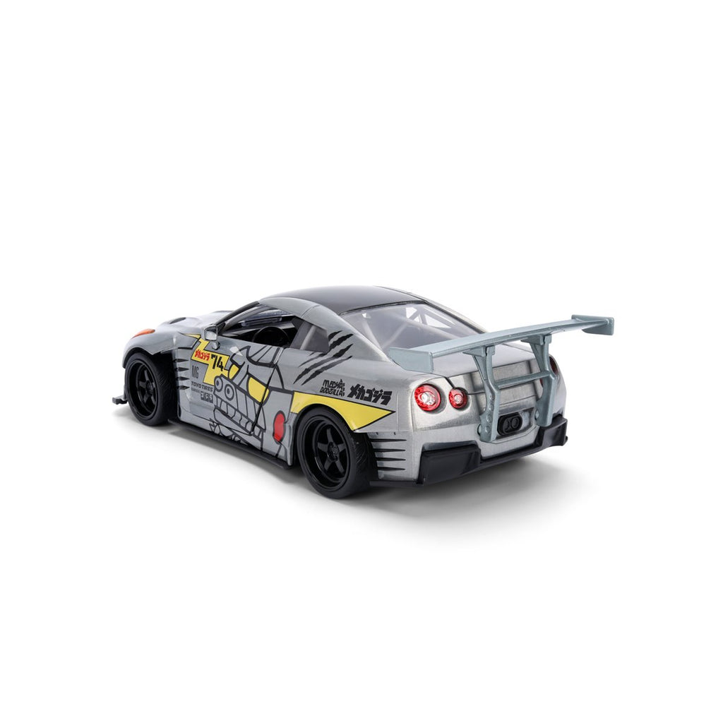 Godzilla 2009 Nissan GT-R R35 Ben Sopra 1:24 Scale Die-Cast Metal Vehicle with Mechagodzilla Figure