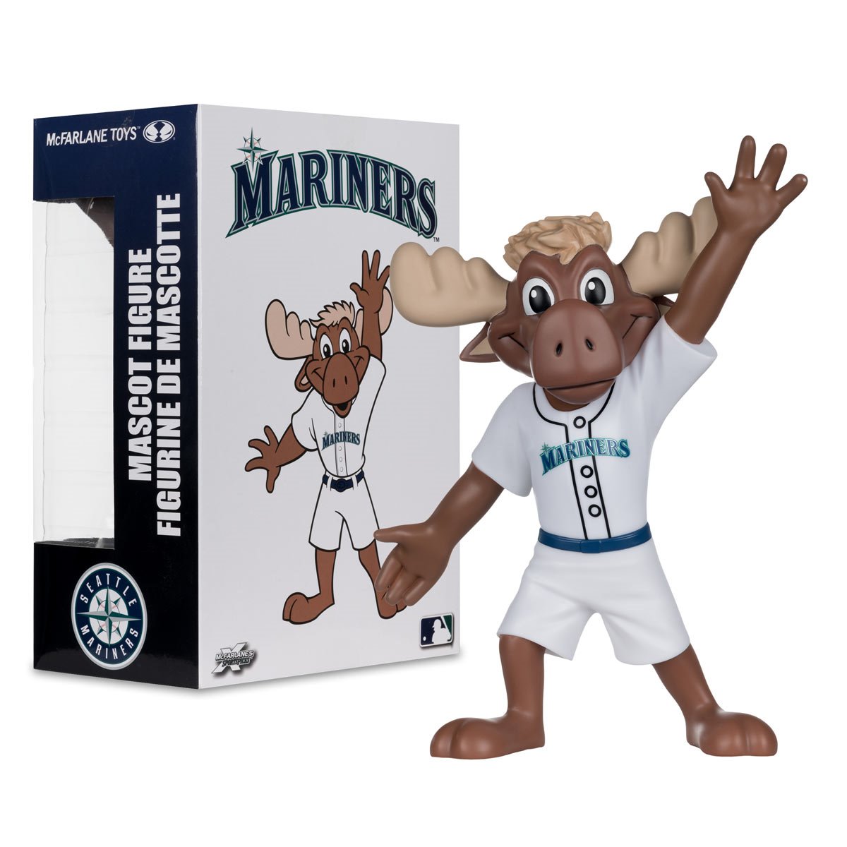 MLB SportsPicks Seattle Mariners Mariner Moose Mascot 7-Inch Posed Figure