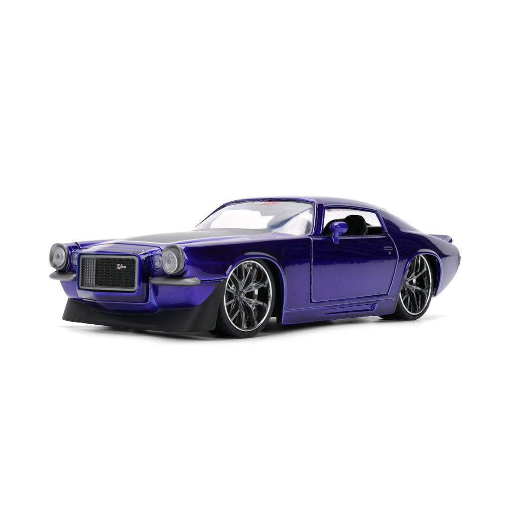 Bigtime Muscle 1971 Chevrolet Camaro Candy Purple 1:24 Scale Die-Cast Metal Vehicle