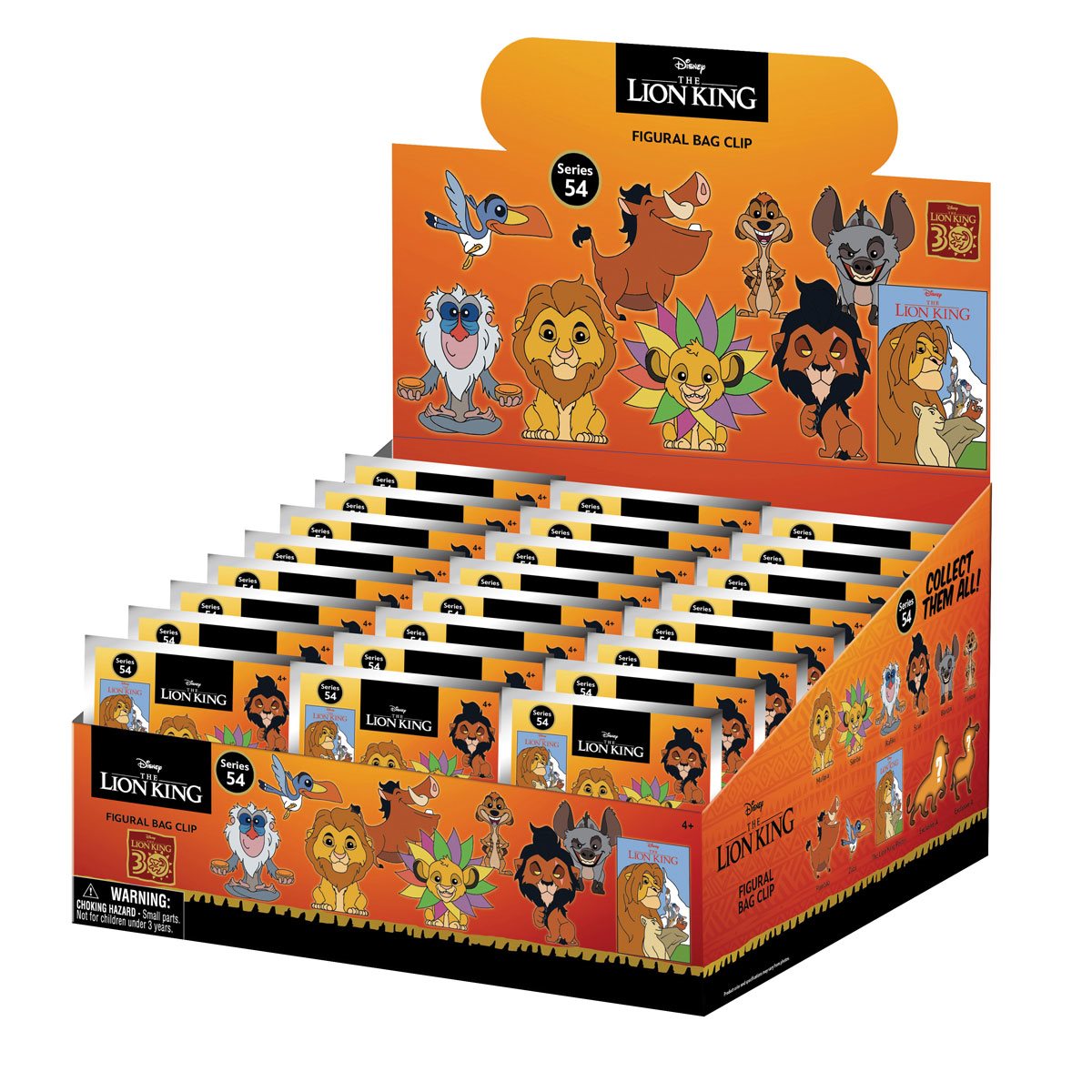The Lion King 30th Anniversary 3D Foam Bag Clip Random 6-Pack