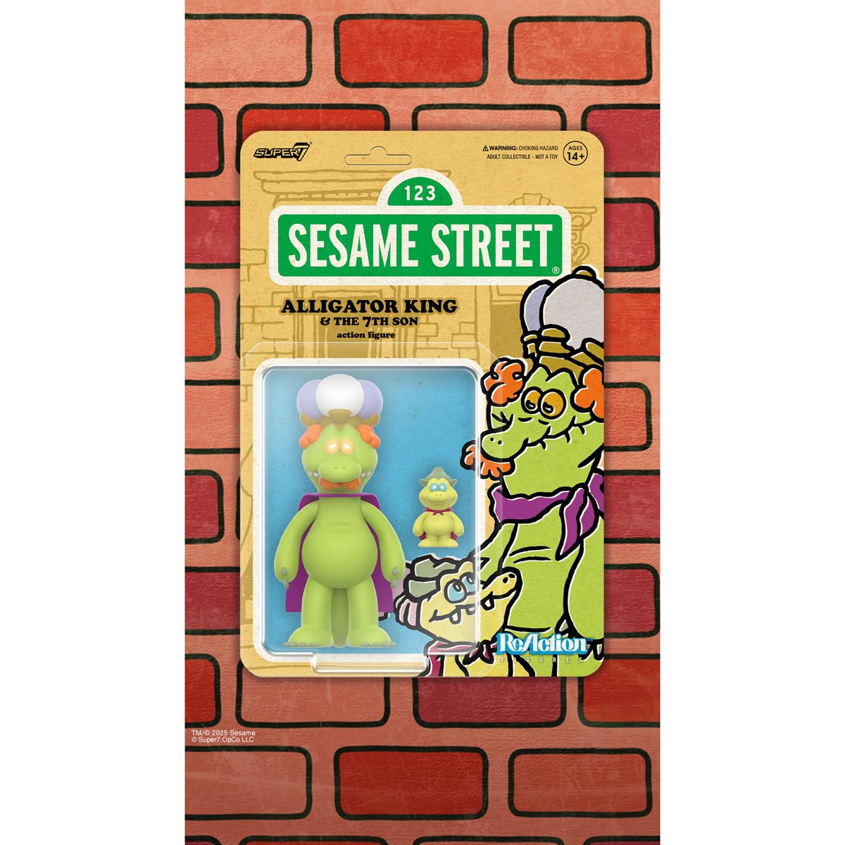 Sesame Street Alligator King 3 3/4-Inch ReAction Figure