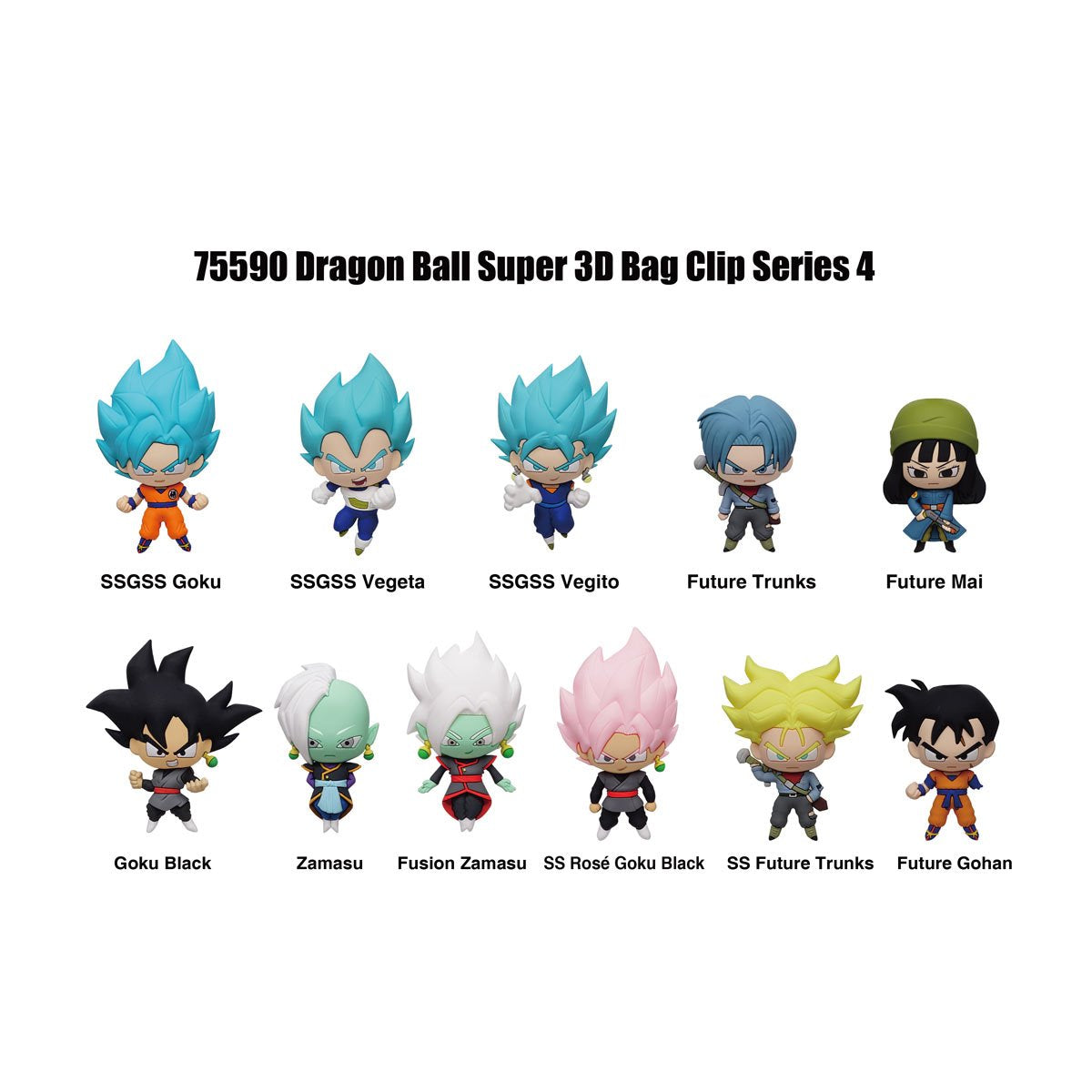 Dragon Ball Super Series 4 3D Foam Bag Clip Display Case of 24