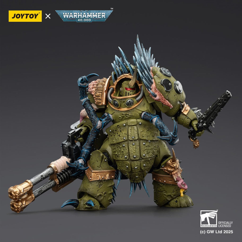 Joy Toy Warhammer 40,000 Death Guard Blightlord Terminator 1 Reaper Autocannon & Bubotic Blades 1:18 Scale Action Figure
