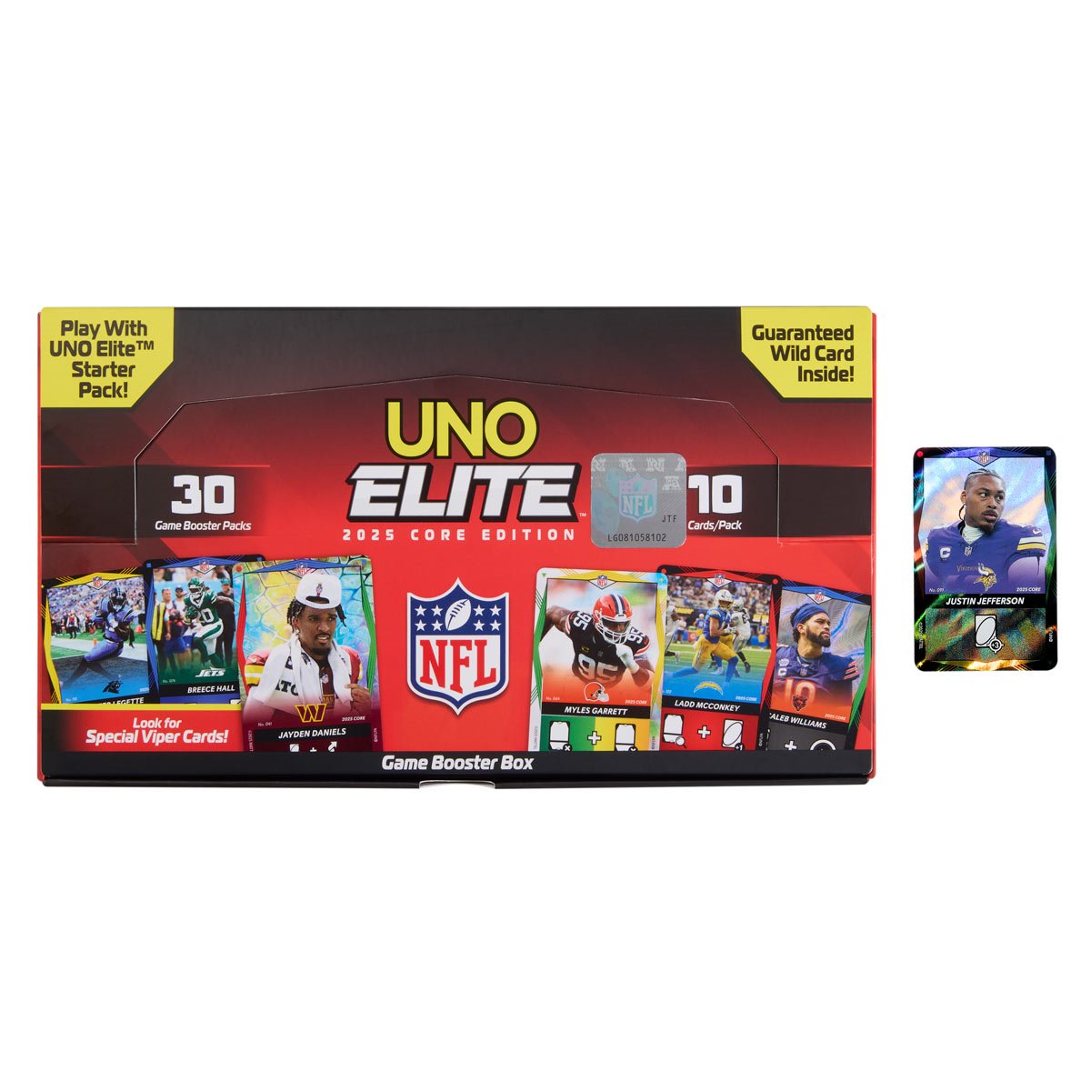 UNO Elite NFL 2025 Core Edition Game Booster Box Set