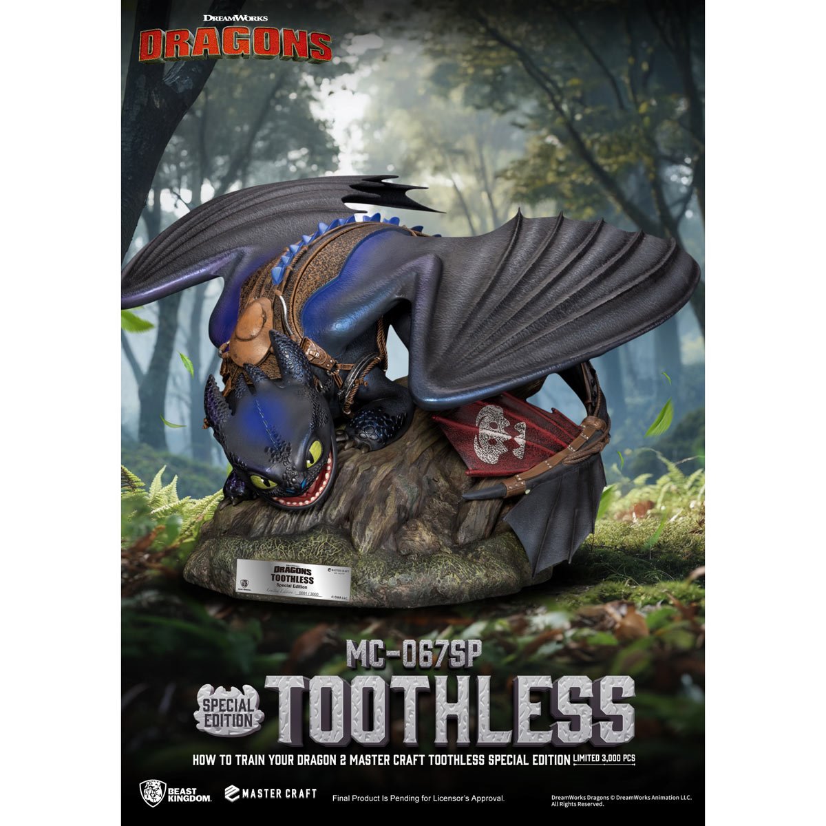 How to Train Your Dragon 2 Toothless MC-067SP Master Craft Statue
