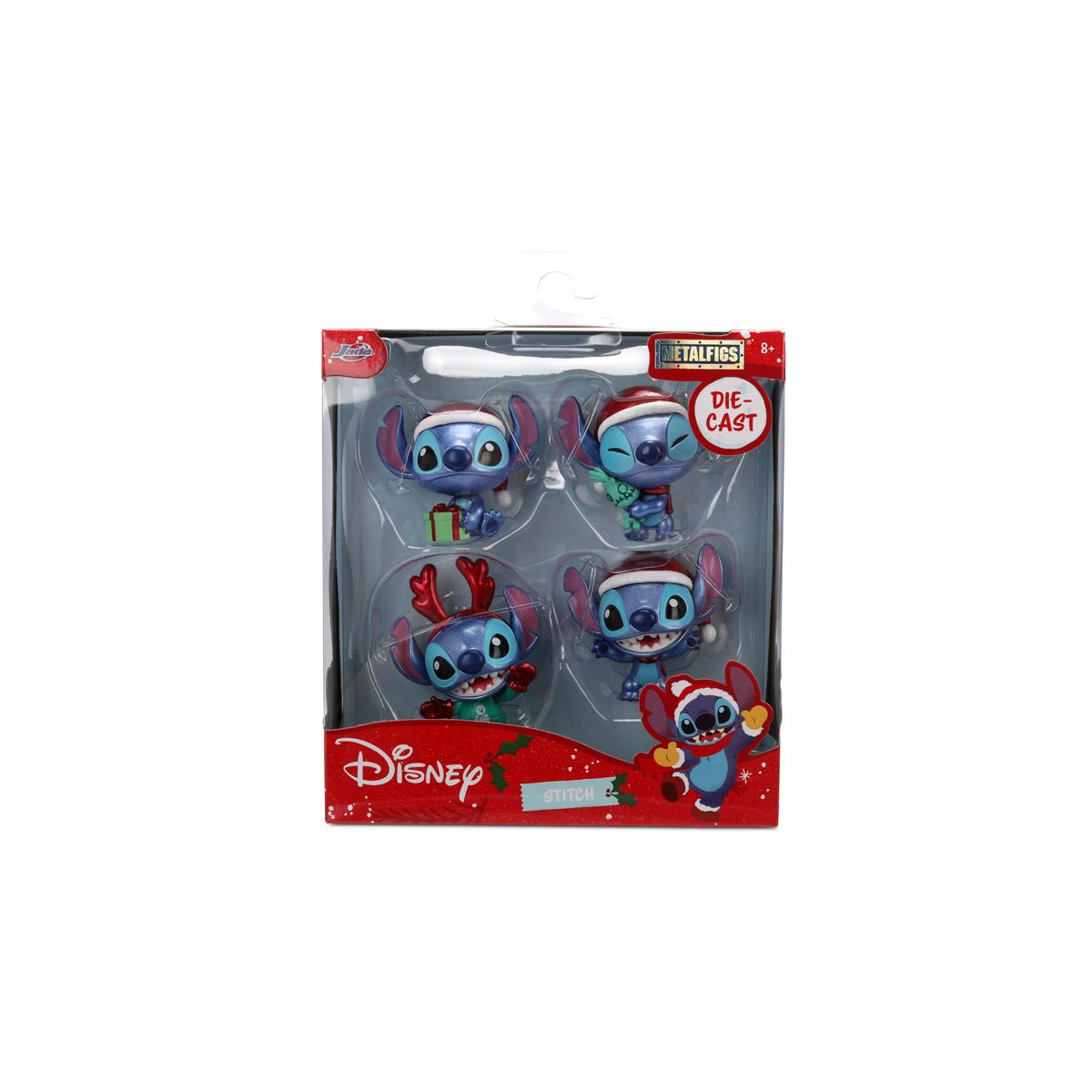 Lilo and Stitch Stitch Holiday MetalFigs 2 1/2-Inch Die-Cast Metal Mini-Figure 4-Pack