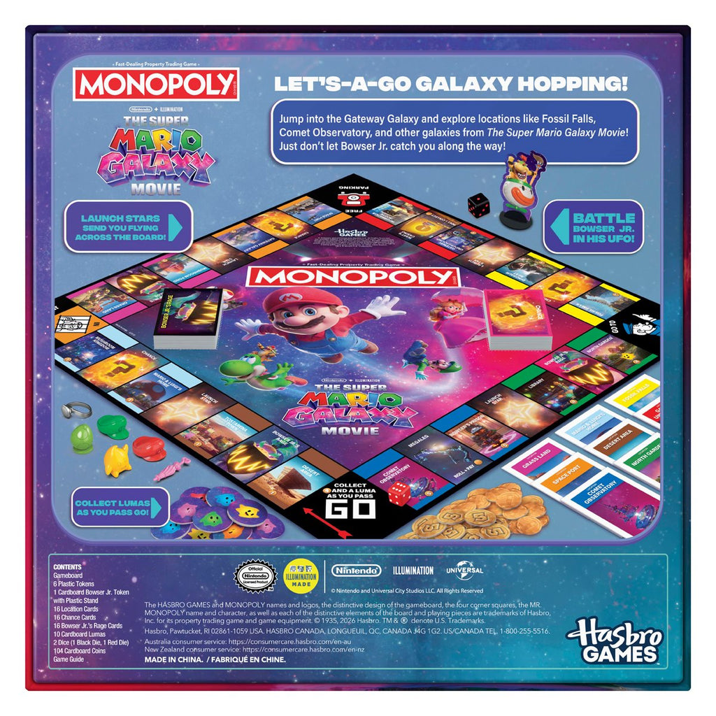 The Super Mario Galaxy Movie Edition Monopoly Board Game
