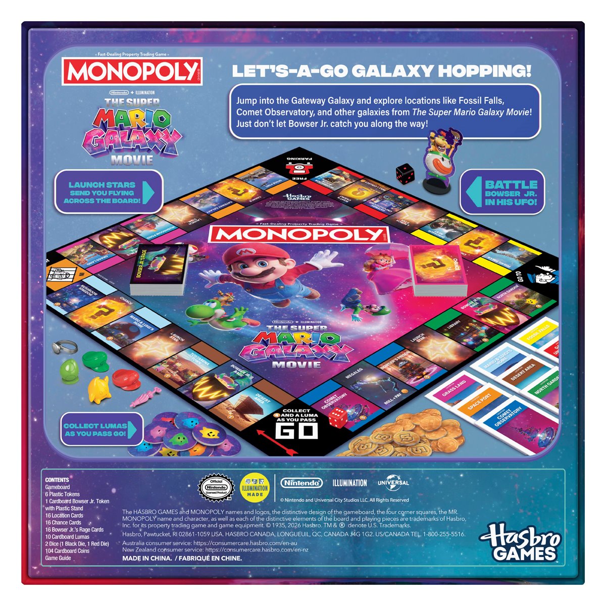 The Super Mario Galaxy Movie Edition Monopoly Board Game