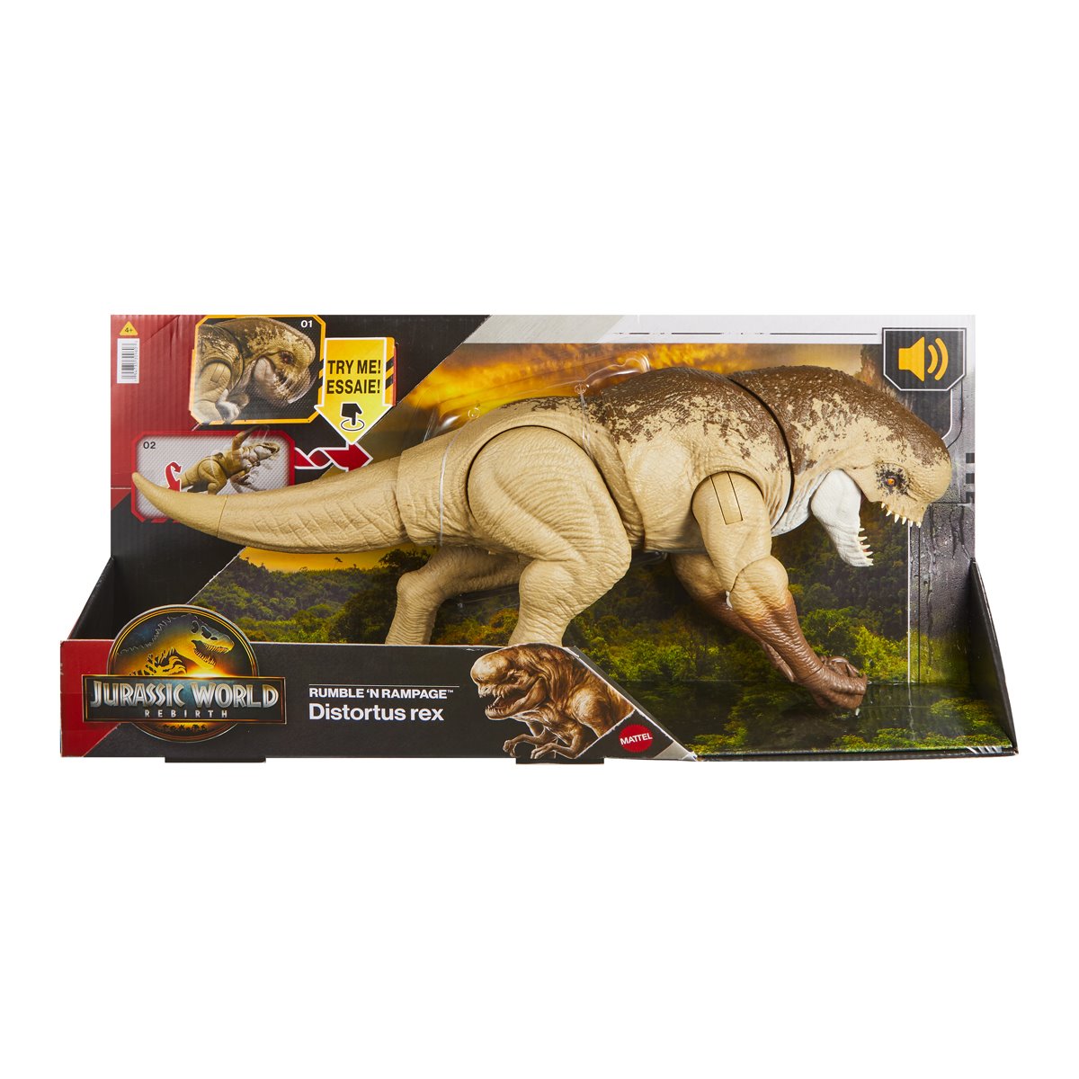 Jurassic World Rumble 'N Rampage Distortus Rex Action Figure