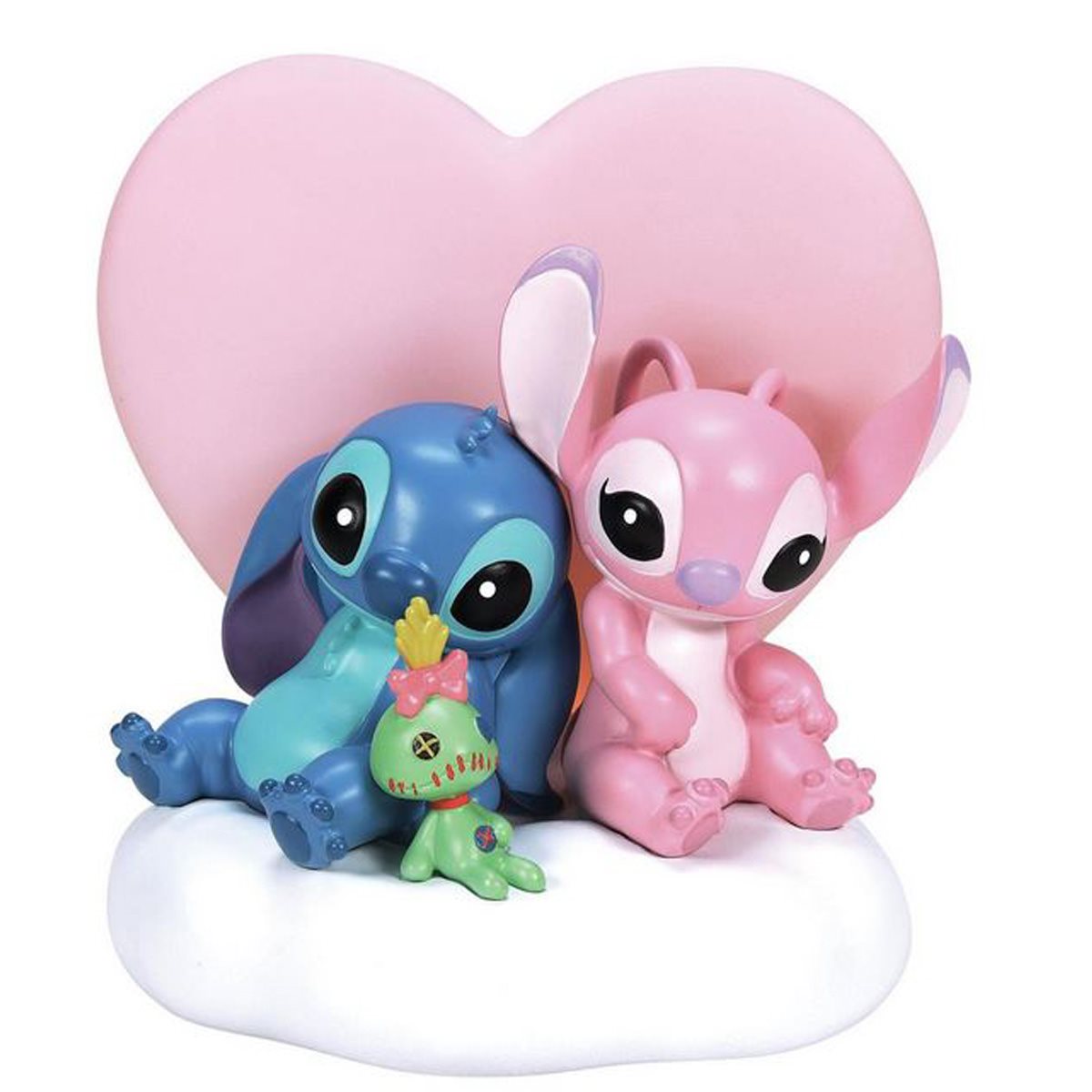Disney Showcase Lilo & Stitch Stitch and Angel with Lights Statue
