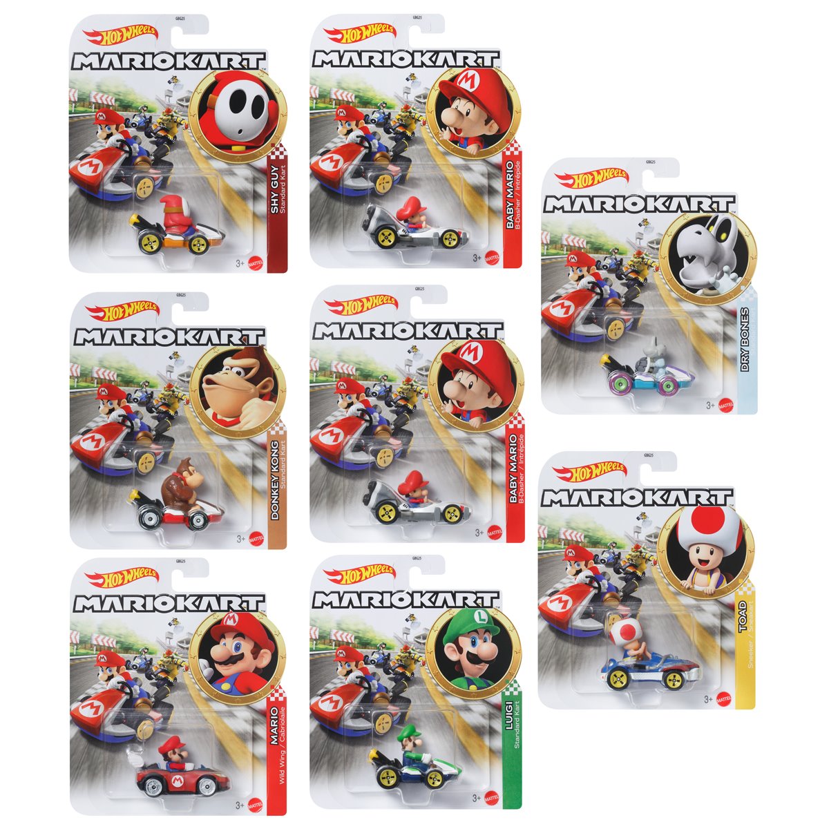 Mario Kart Hot Wheels 2026 Mix 2 Vehicle Case of 8
