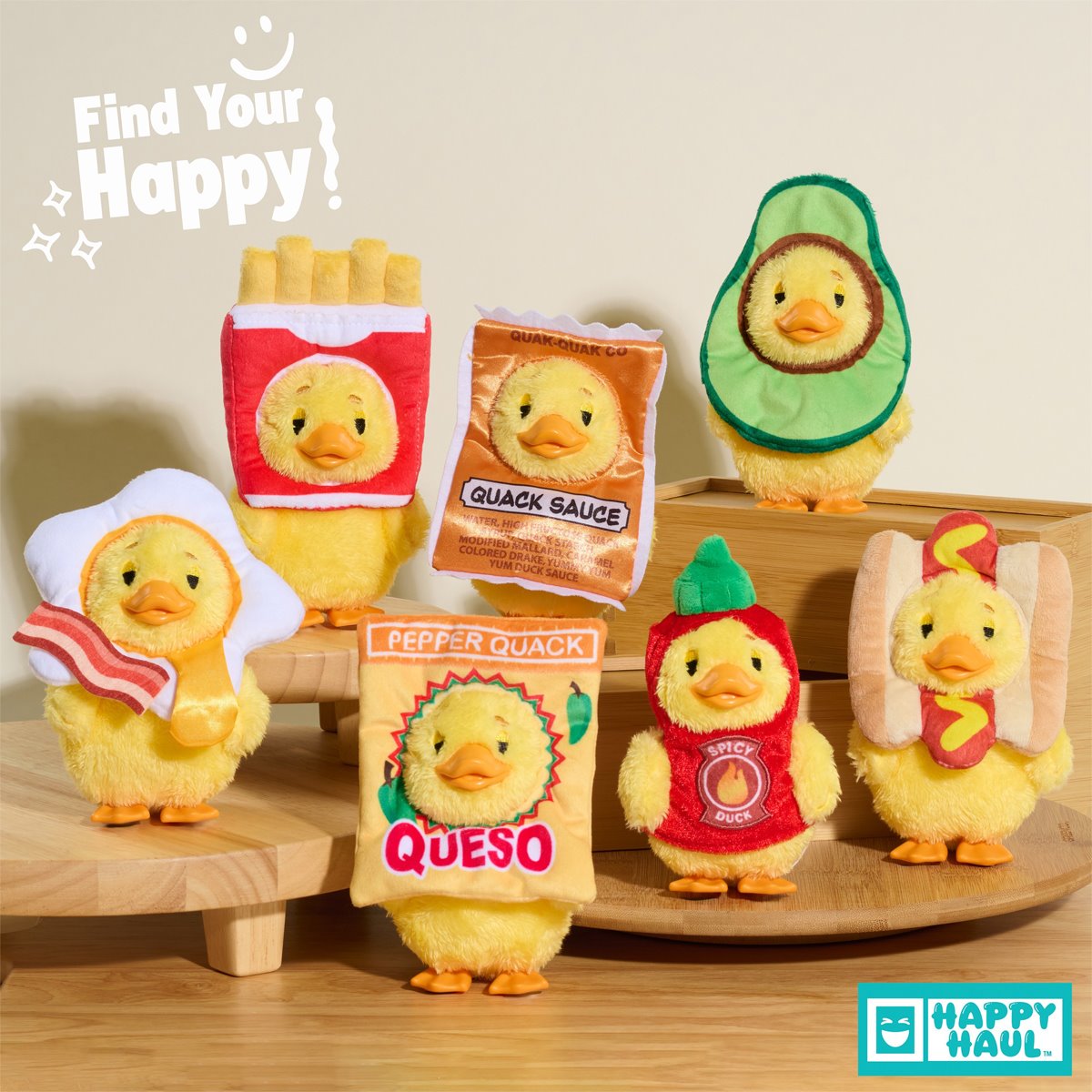 Duckalooz Snack Quacks Clip-On Blind-Box Plush Case of 8