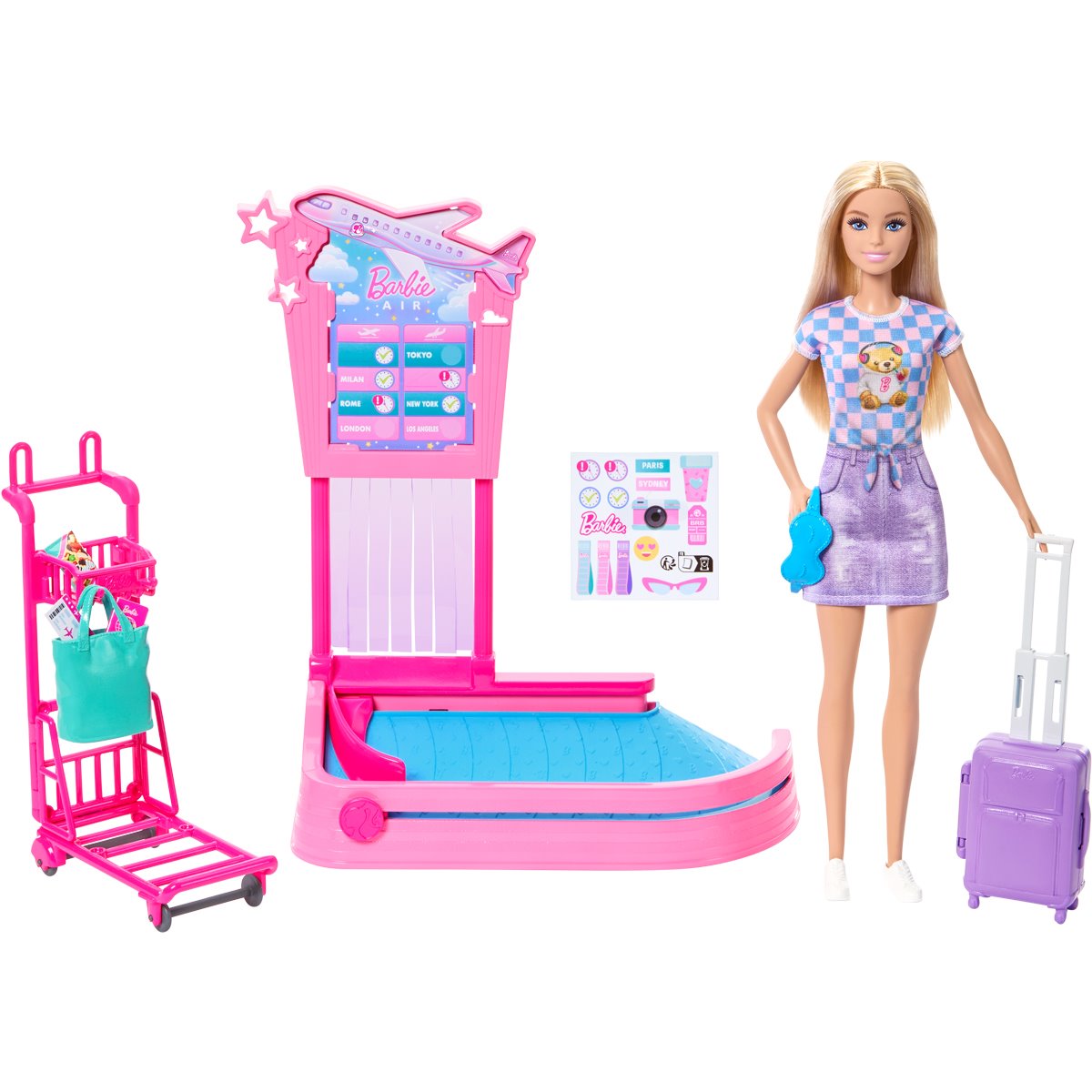 Barbie Family & Friends Baggage Claim Playset
